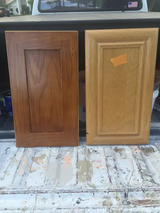 Kitchen Cabinet Door Before And After Refinishing La Quinta Ca