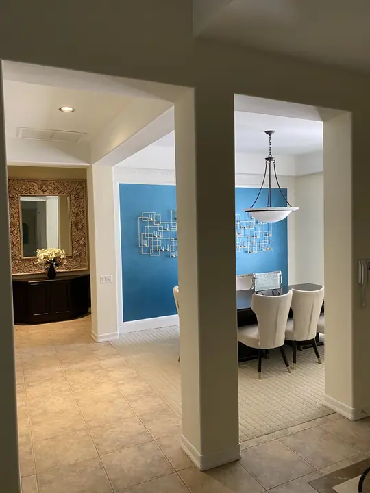 Painted Blue Accent Wall Dining Room La Quinta Ca
