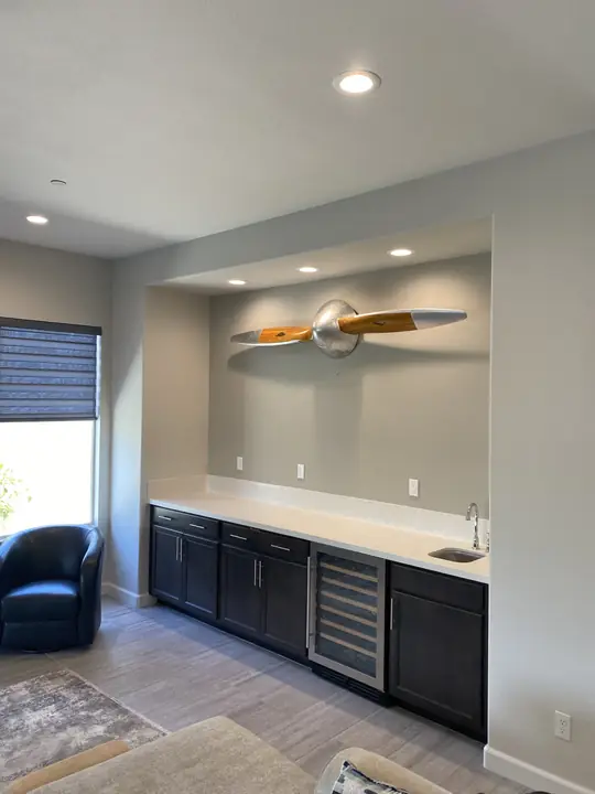 Painted Wet Bar Cabinets And Walls La Quinta Ca