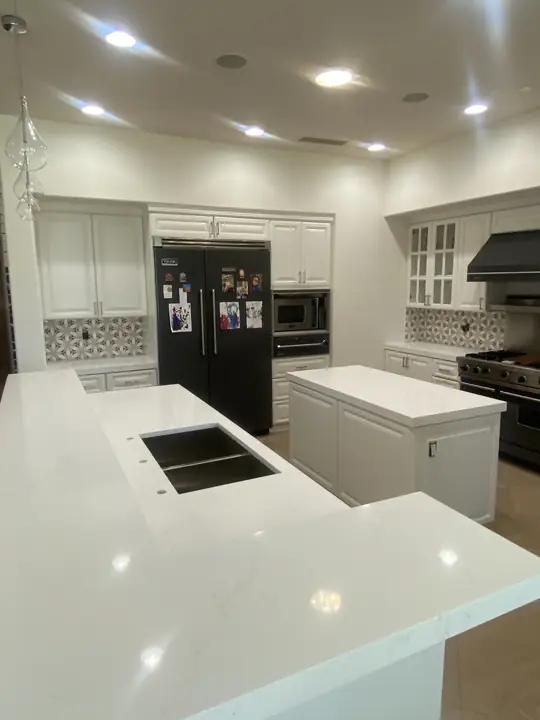 Painted White Kitchen Cabinets Island La Quinta Ca