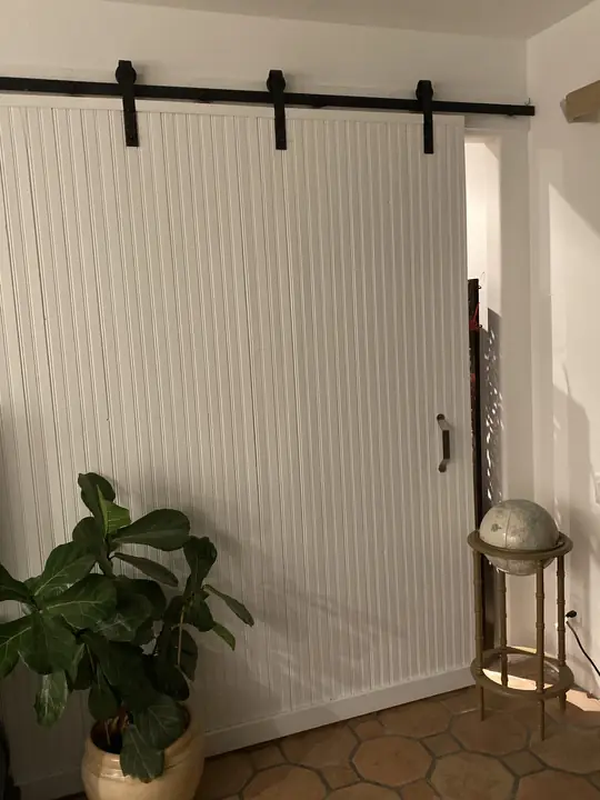 Painted White Panelled Wall Barn Door La Quinta Ca