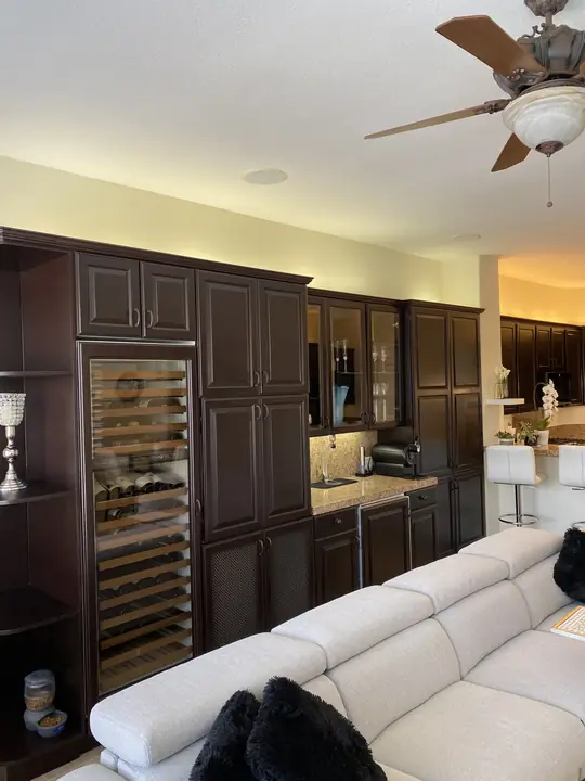 Refinished Built In Cabinets Wine Storage La Quinta Ca