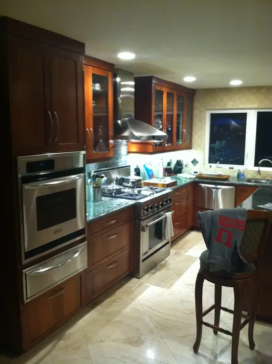 Refinished Cherry Kitchen Cabinets La Quinta Ca