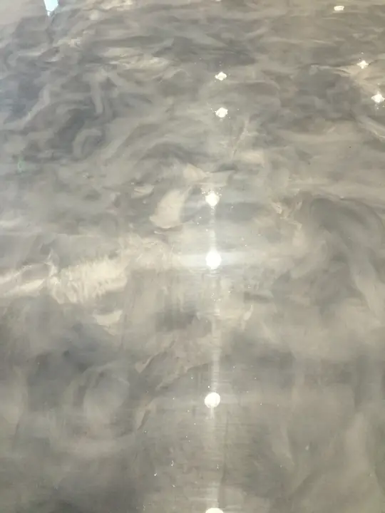 Silver Metallic Epoxy Floor Finish La Quinta Ca