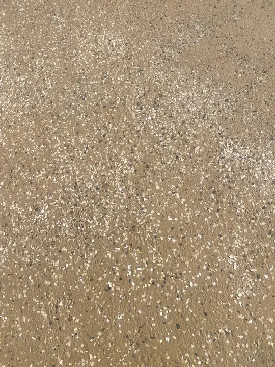 Tan Flake Garage Floor Finish Close Up La Quinta Ca